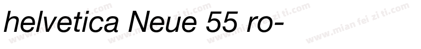 helvetica Neue 55 ro字体转换